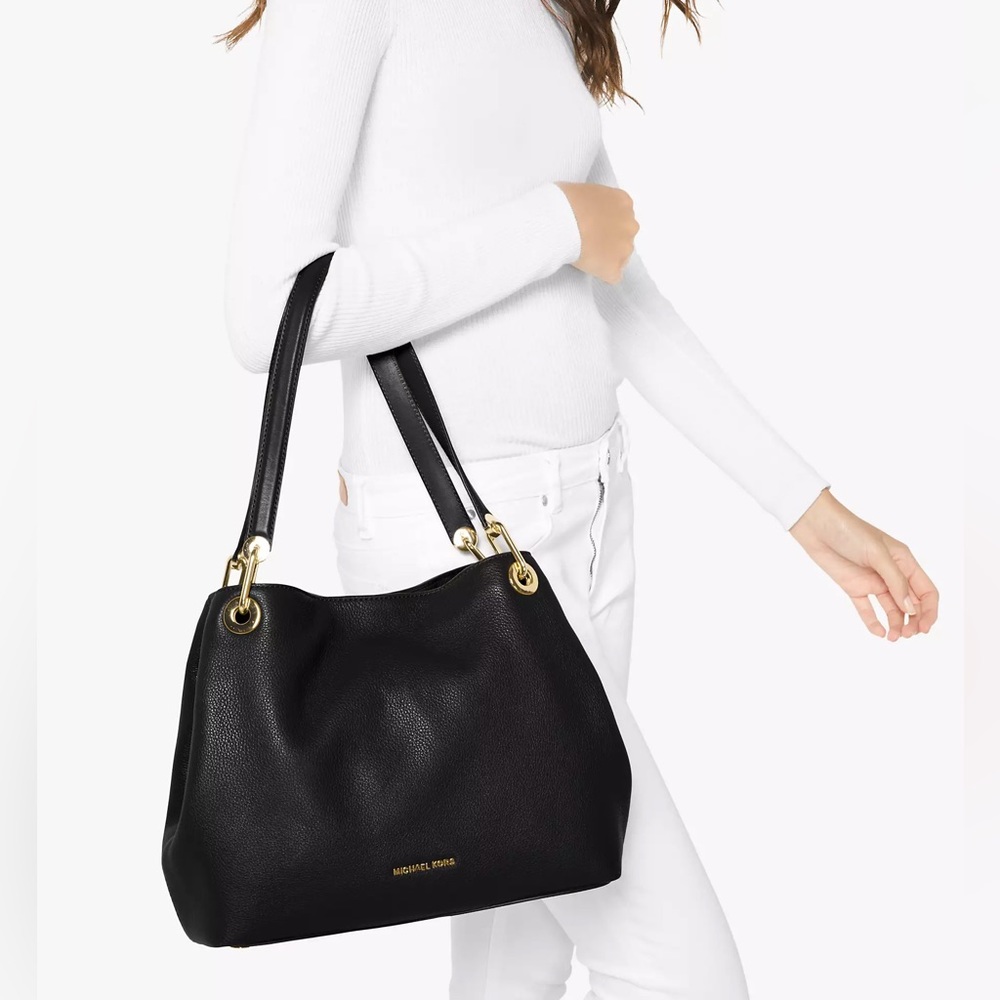 **Perfect Condition** Authentic Michael Kors Raven Large Leather Shoulder Bag